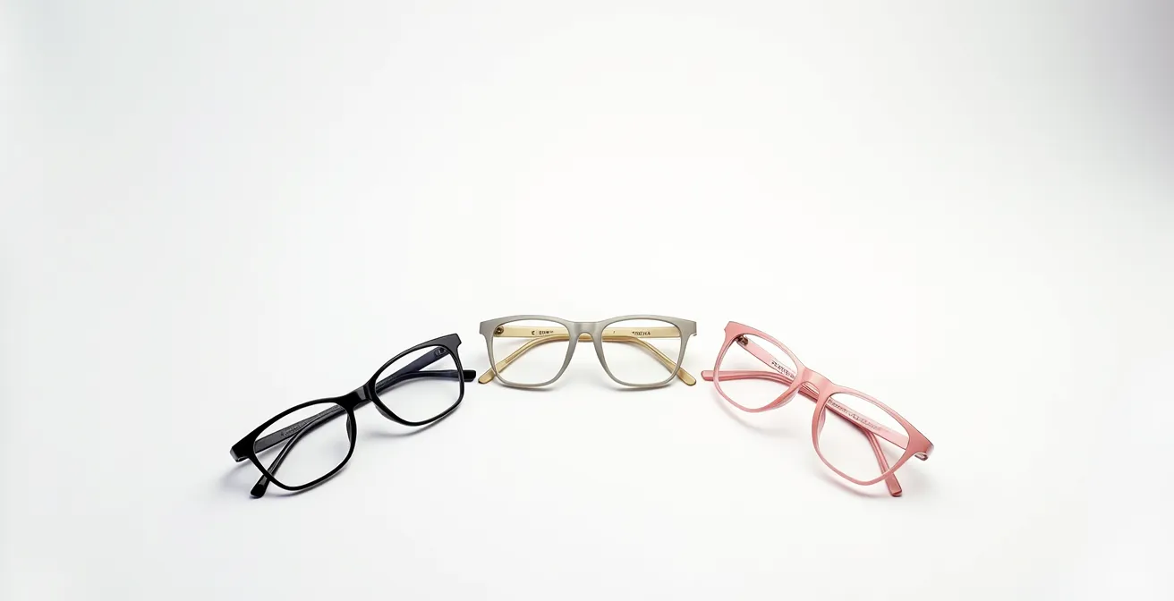 Différentes montures premium pour enfants disposées en arc